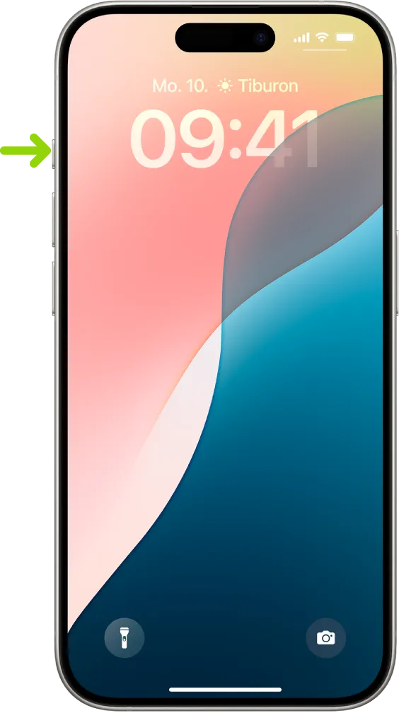 iPhone Action button for the digital business card