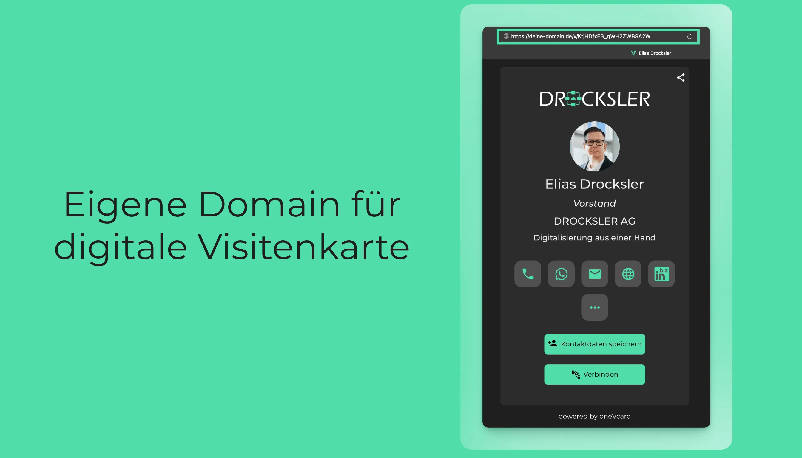 White-labeling and a custom domain for digital business cards